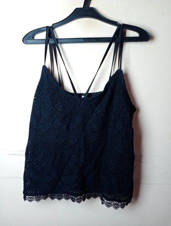 Pageone Black Lace Cami Top