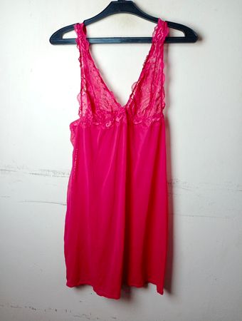 Kayser Bombshell Pink Spitze Nachtkleid Größe 12