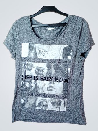 Yessica Grey T-Shirt mit Grafikdruck