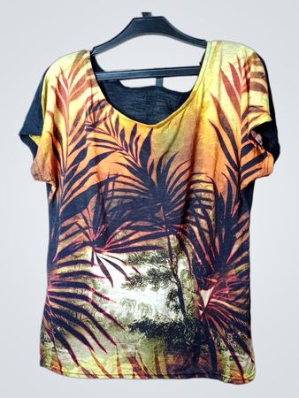 T-Shirt mit tropischem Druck