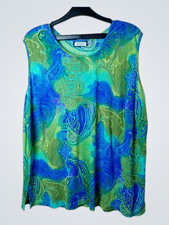 Ärmellos Top mit Paisleymuster