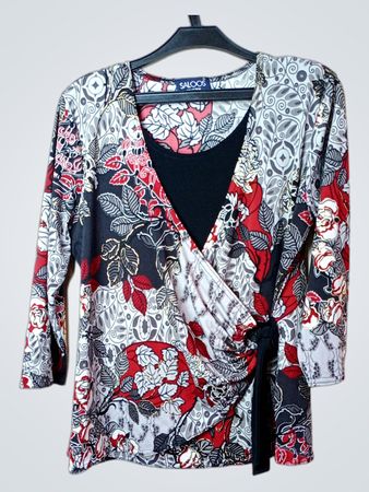 Saloos Collection Damen Blumenmuster Wickeloberteil