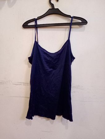 Papaya marineblaues Trägertop Größe 14