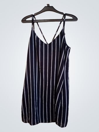 Pimkie Schwarz-Weiße Gestreifte Cami Kleid