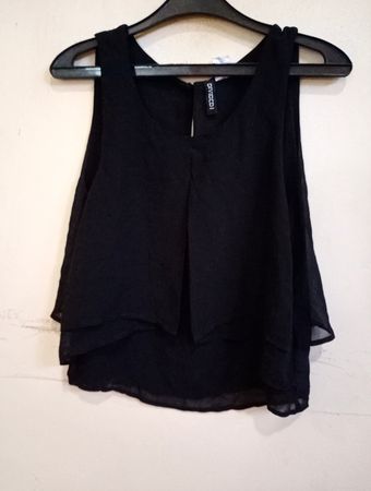 Divided by H&M Schwarzes Geschichtetes Ärmelloses Oberteil
