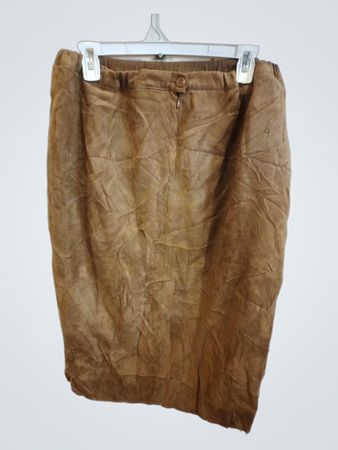 Brauner Wildleder Bleistiftrock