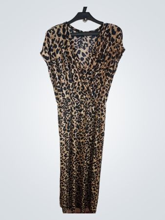 Leopardenprint-Maxikleid
