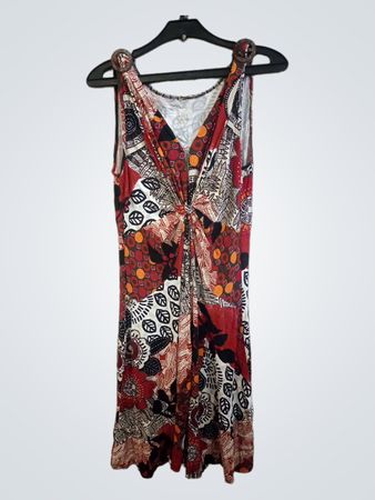 Ärmelloses Kleid mit abstraktem Druck