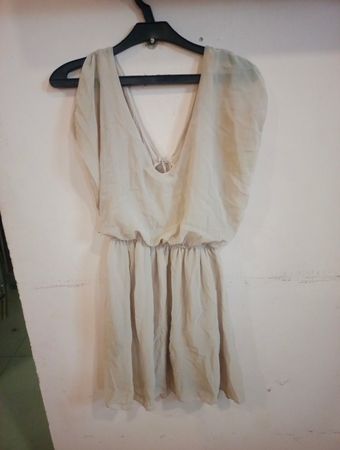 Beige Mini-Kleid