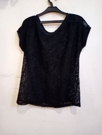 Terranova Schwarzes Spitzenoberteil