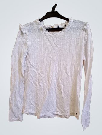 Weißes Langarmshirt