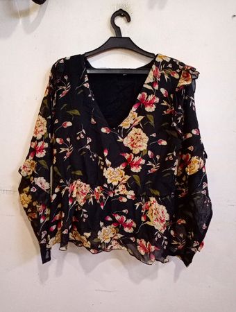 VILA CLOTHES Bluse mit floralem Muster