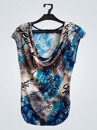 FIFILLES PARIS Damen Grafikdruck Cowl Neck Top