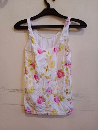 weiße florale Tanktop