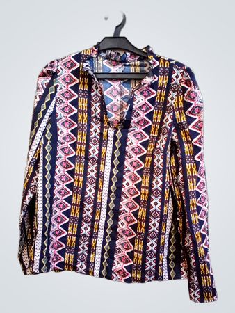 Damen Bluse mit geometrischem Druck