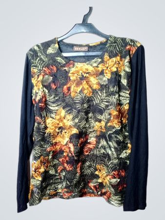 SERGEI Floral Print Long Sleeve Top