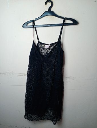 INFLUX Black Lace Slip