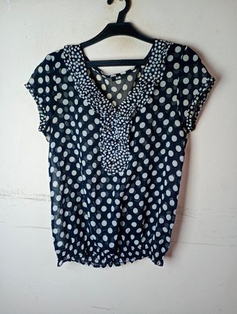 Damen-Punkte-Bluse