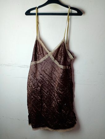 Pimkie Braunes Satin-Cami-Kleid
