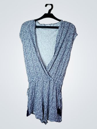 Women'secret blauer Blütenmuster Jumpsuit