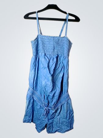 Blaues Denim-Einteiler