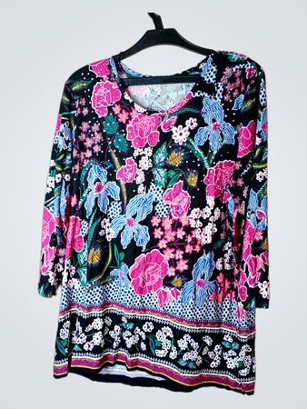 CANDAS Floral Print Long Sleeve Top