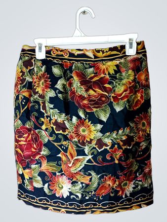 Chloe Floral Bird Print Bleistiftrock