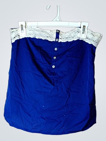CAMATEU Blue Lace Trim Top