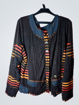 Pause Café Damen Gestreifte Patchwork Jacke Größe 48