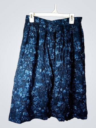 Bonmarché Blaue Blumige Midirock