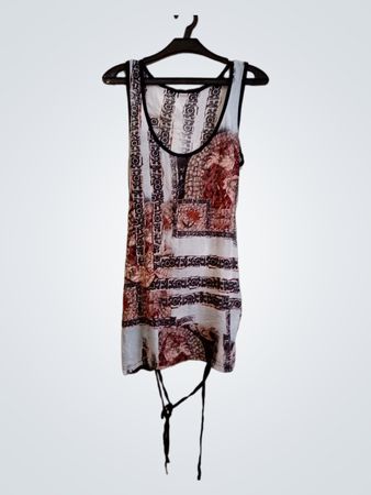 Ärmelloses Tanktop mit abstraktem Druck