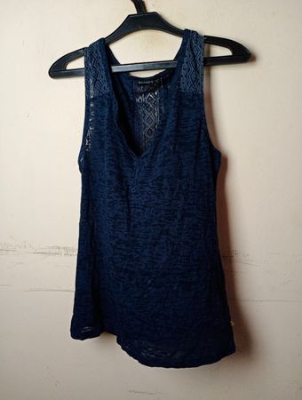 BONOBO JEANS Blau Spitze Tank Top