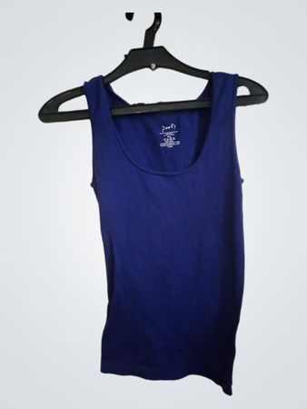 Poof! Women's Blue Ribbed Tanktop