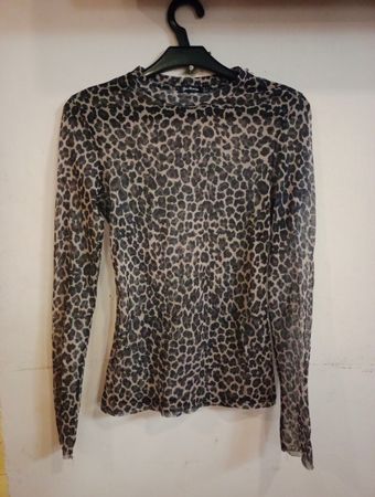 Stradivarius Leopardenmuster Mesh-Top