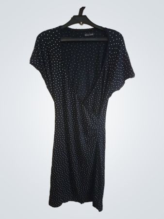 King Louie Marineblaues Pünktchenkleid