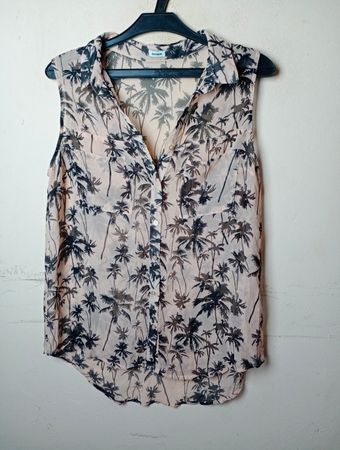Pimkie Ärmellose Bluse mit Palmenprint