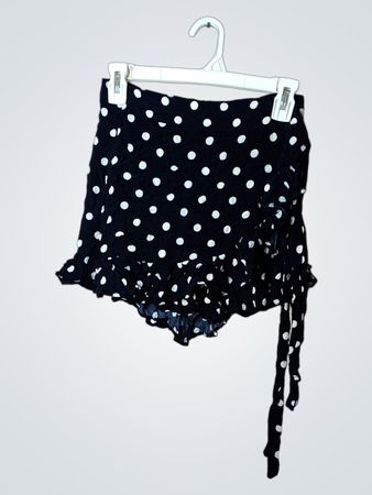 Zara Polka Dot Ruffle Wrap Skort