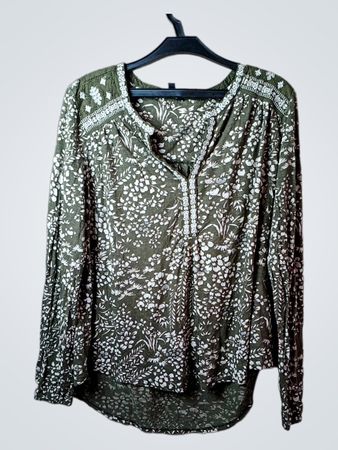 Lucky Brand Floral Print Long Sleeve Top