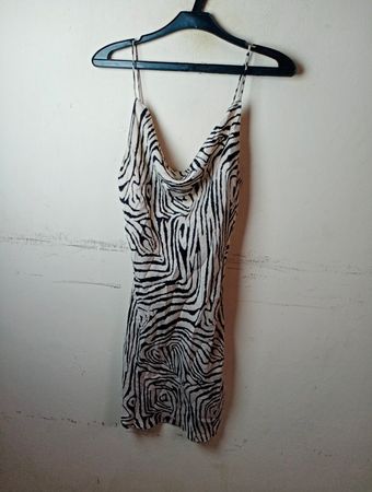 Topshop Zebra Print Slip Dress