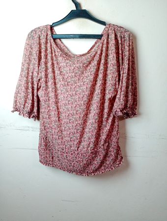 Bluse mit floralem Druck und Smock-Taille