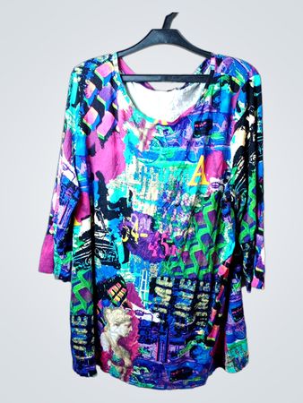 Elena Miro Long Sleeve Printed Dress