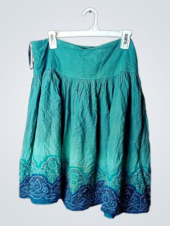 Dorothy Perkins Teal Bestickter Midi-Rock