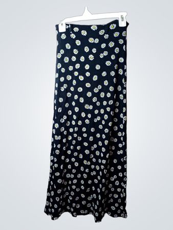 Schwarze Maxikleider mit Gänseblümchenmuster