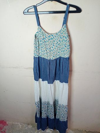 LAY CLOTHING Floral Print Tiered Maxi Dress