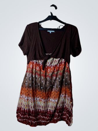 Etam Brown Tie-Dye Kleid