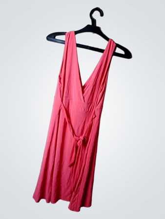 MAZZA ITALIA Damen Pink V-Ausschnitt Kleid Made in Italy