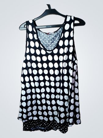 AMA MENOTTI Polka Dot Tank Top