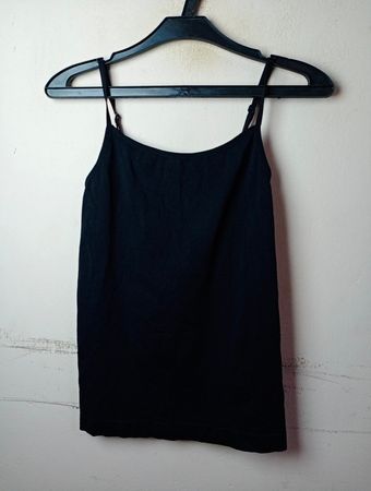 GINA BENOTTI Schwarze Spaghettiträgershirt
