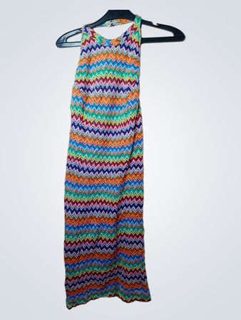 Zickzack-Muster Maxikleid