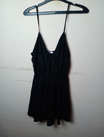 ZUIKI Schwarzer Spaghetti-Träger-Jumpsuit